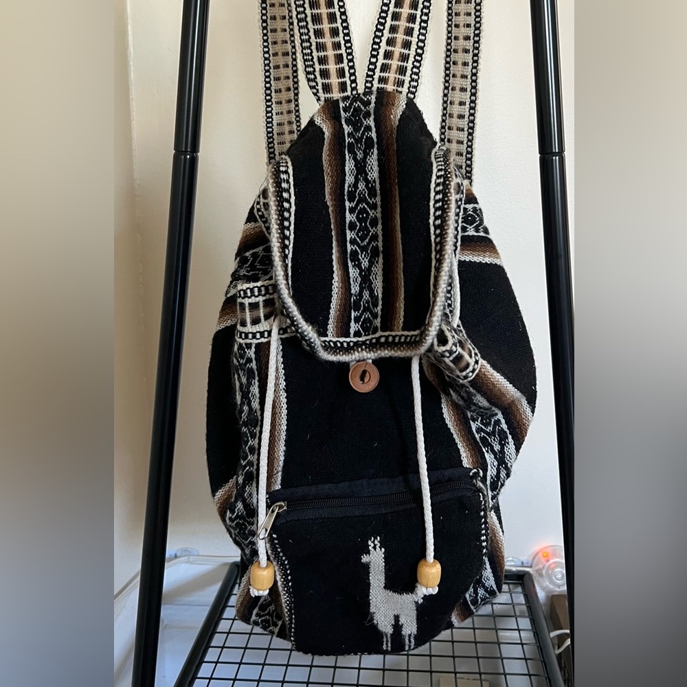 Authentic Peruvian Alpaca Wool Backpack - image 2